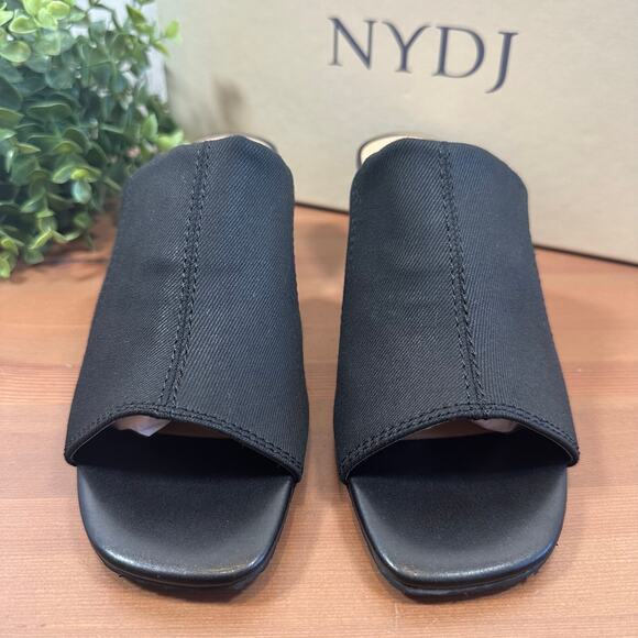 NYDJ Women's Gwen Stretch Black Slip-On Mule Sandals Size 7 - Picture 4 of 10